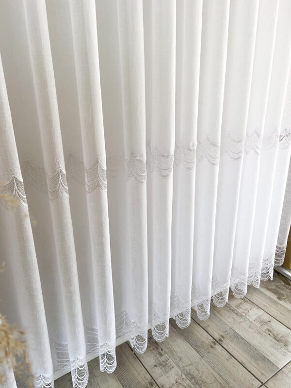 Zavjesa - Lan 2 čipke