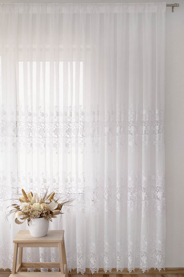 Zavjesa - Čipka list 3 reda